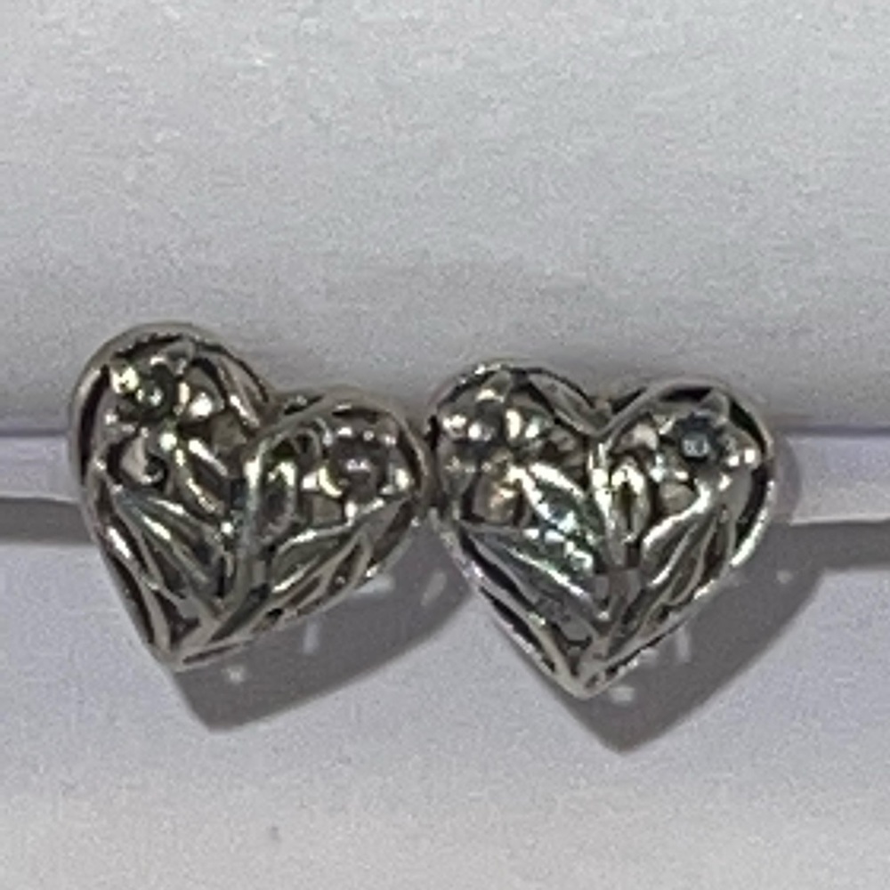 Sterling Silver Heart Shaped Earring